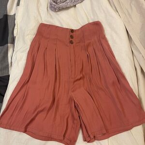 Free People High Wasted Pleated Shorts